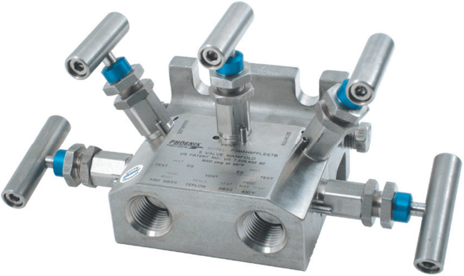 Phoenix Precision P3M5H and P6M5H 5-Valve Hard Seat Manifold